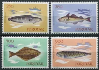 (1983) MiNr. 86 - 89 ** - Faerské ostrovy - ryby