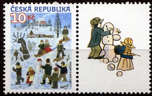 (2008) č. 583 ** K2P - Česká republika - Josef Lada - Děti v zimě