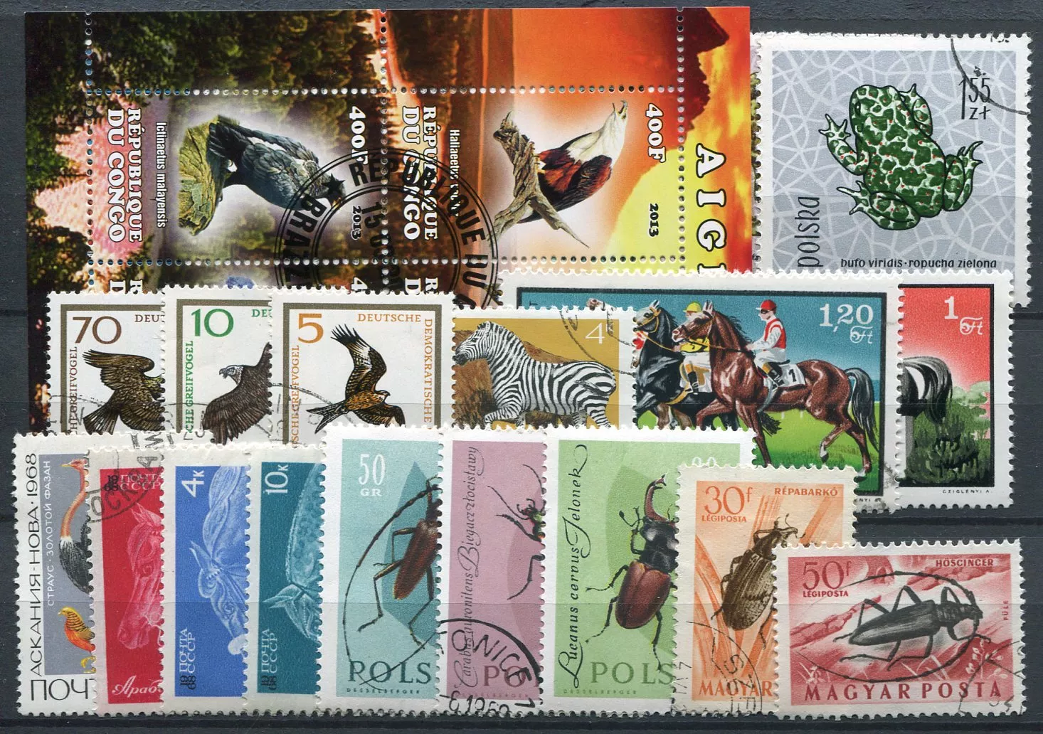 Package of postage stamps - FAUNA - 25 pcs