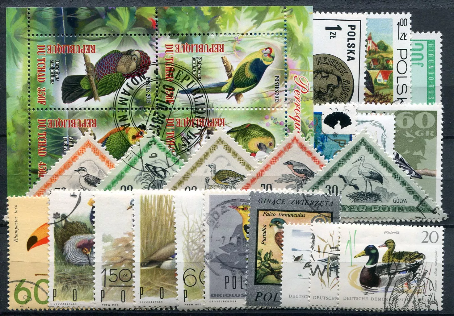 Set of postage stamps - Birds - 25 ks