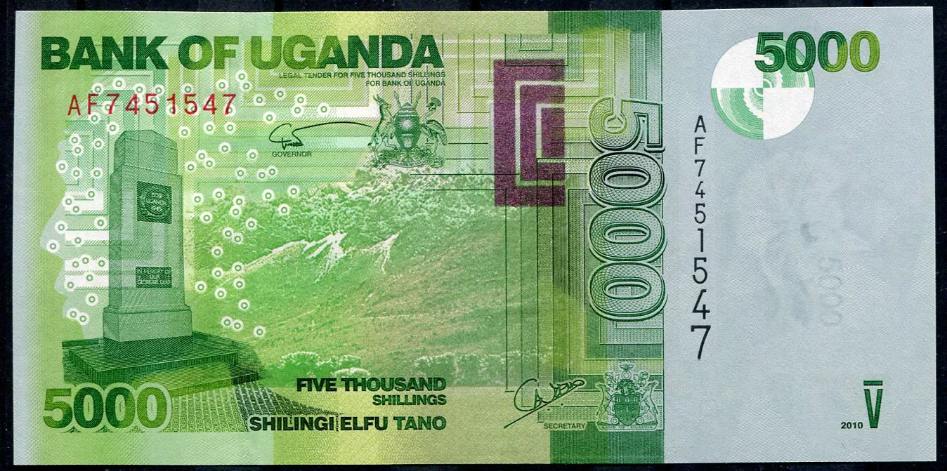 Uganda (P 51a) 5 000 Schillings (2010) - UNC