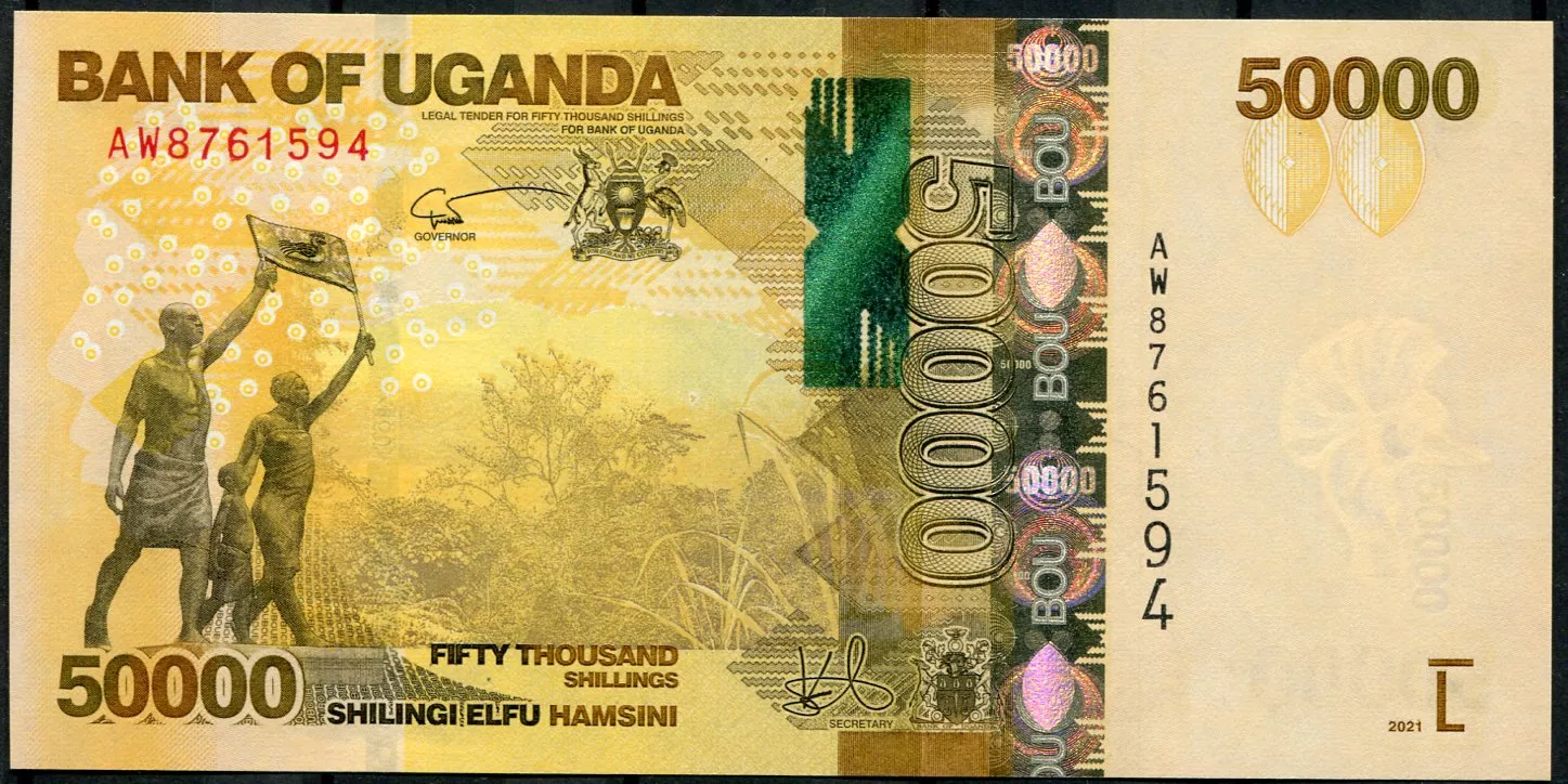 Uganda (P 54d) 50 000 Schillings (2021) - UNC