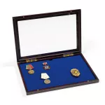 MILITARIA medal display case with glass lid