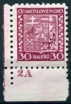 (1929) MiNo. 281 A ** (dč 2A) - Czechoslovakia - State Emblem