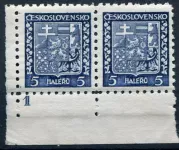 (1931) MiNo.  277 ** (sp + dč 1) - Czechoslovakia - State Emblem