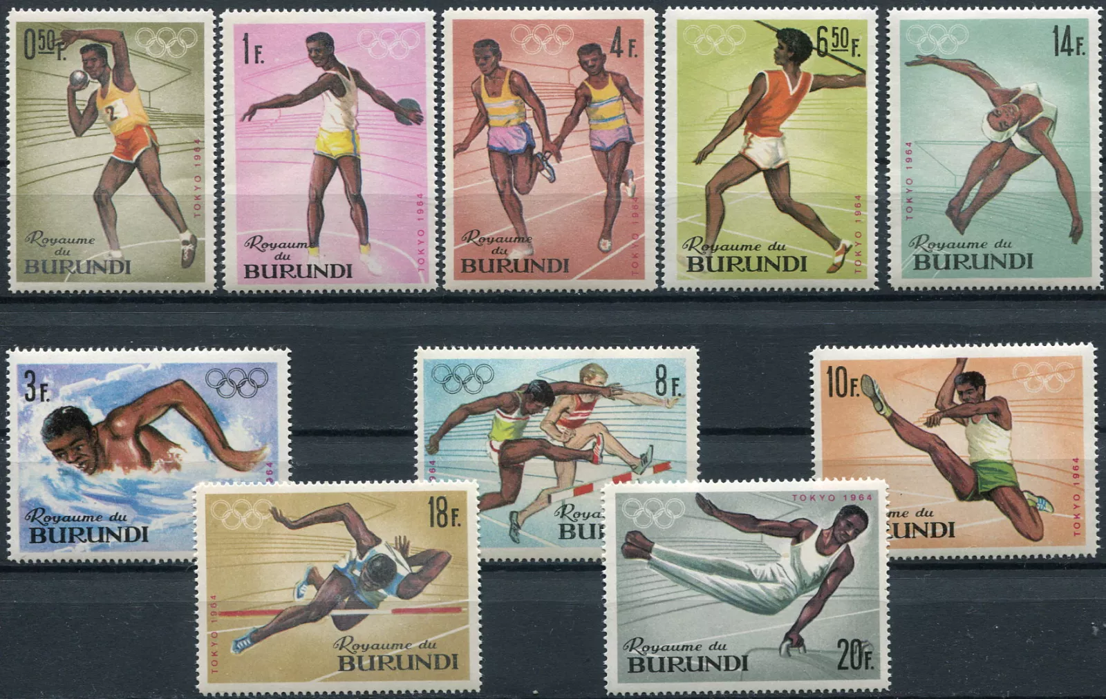 (1964) MiNr. 125 - 136 ** - Burundi - LOH Tokyo 1964