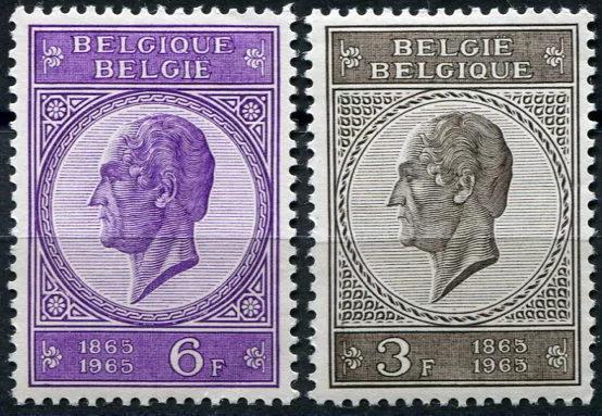 (1965) MiNr. 1406 - 1407 ** - Belgie - král Leopolda I.