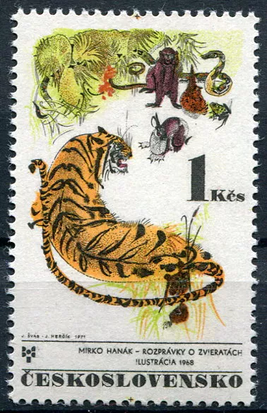 (1971) Pof. 1912 ** (DV 3/2) - Československo - III. bienále ilustrací