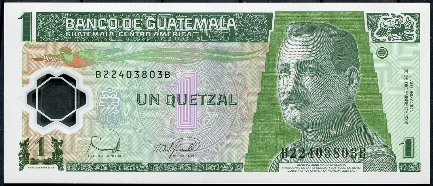 Guatemala (P 109) - 1 quetzal (2006) - UNC - (S/P B-B)
