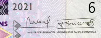 Guinea (P 49c) 5000 FRANCS (2021) - vzor podpisu