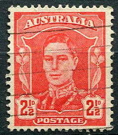 (1941) MiNr. 166 (O) - Australia - King George VI. (1895-1952) (1941) MiNr. 166 (O) - Austrálie - Král Jiří VI. (1895–1952)