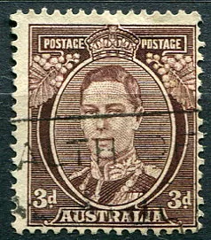 (1941) MiNr. A143C (O) - Australia - King George VI. (1895-1952) (1941) MiNr. A143C (O) - Austrálie - Král Jiří VI. (1895–1952)