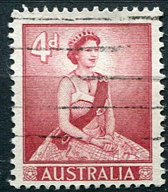 (1960) MiNr. 291 A (O) - Australia - Queen Elizabeth II. (1960) MiNr. 291 A (O) - Austrálie - Královna Alžběta II.