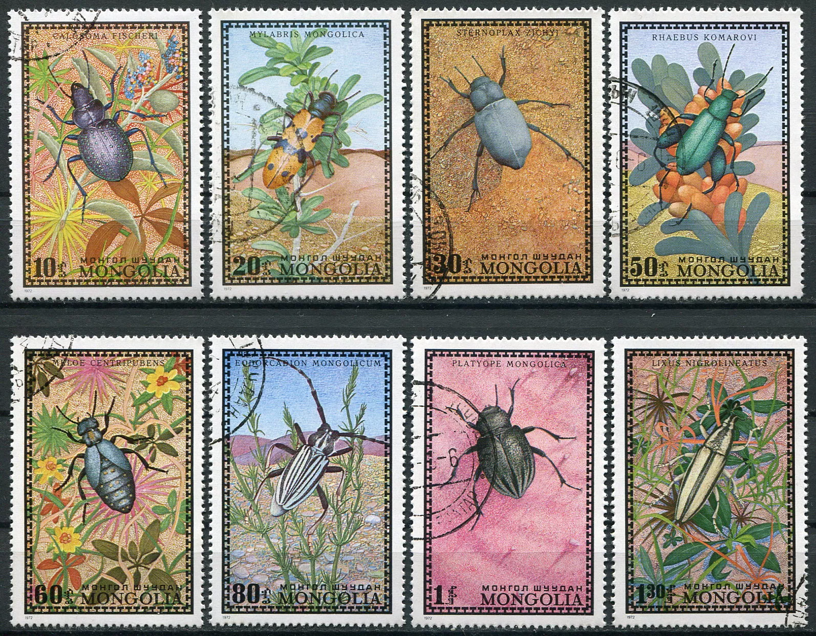(1972) MiNr. 685 - 692 - O - Mongolsko - Brouci