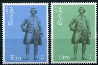 (1974) MiNr. 302 - 303 ** - Ireland - Europe - statues