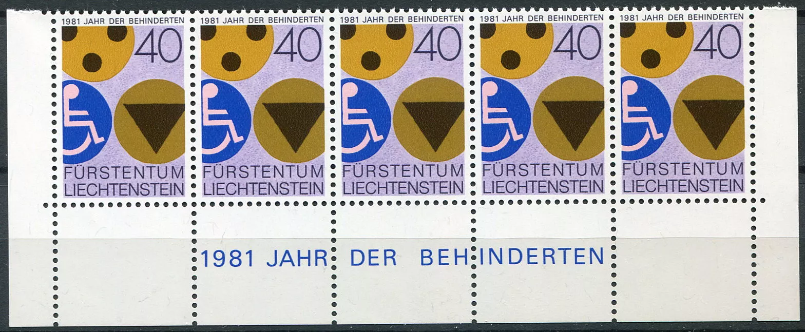 (1981) MiNr. 774 ** (5-er) - Liechtenstein - International Year of the Disabled (1981) MiNr. 774 ** (5-pá) - Lichtenštejnsko - Mezinárodní rok invalidů