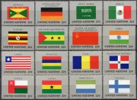 (1985) MiNr. 472 - 487 ** - UN New York - Flags 1985 series