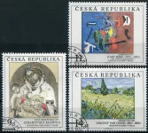(1993) MiNr. 26 + 27 + 29 - O - Czech Republic - Art (1993)
