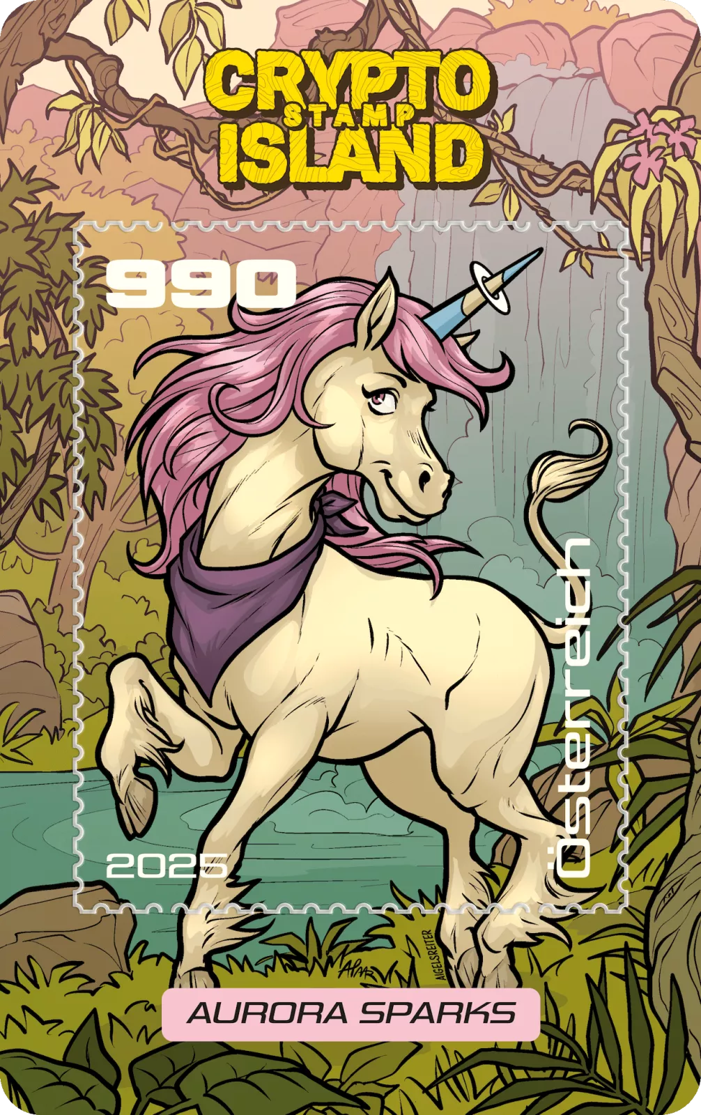 (2025) MiNr. 3880 ** - Rakousko - Krypto známka - Aurora Sparks