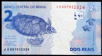 Brazil (P 252 f) 2 Reais (2023) - UNC Brazílie (P 252 f) 2 Reais (2023) - UNC