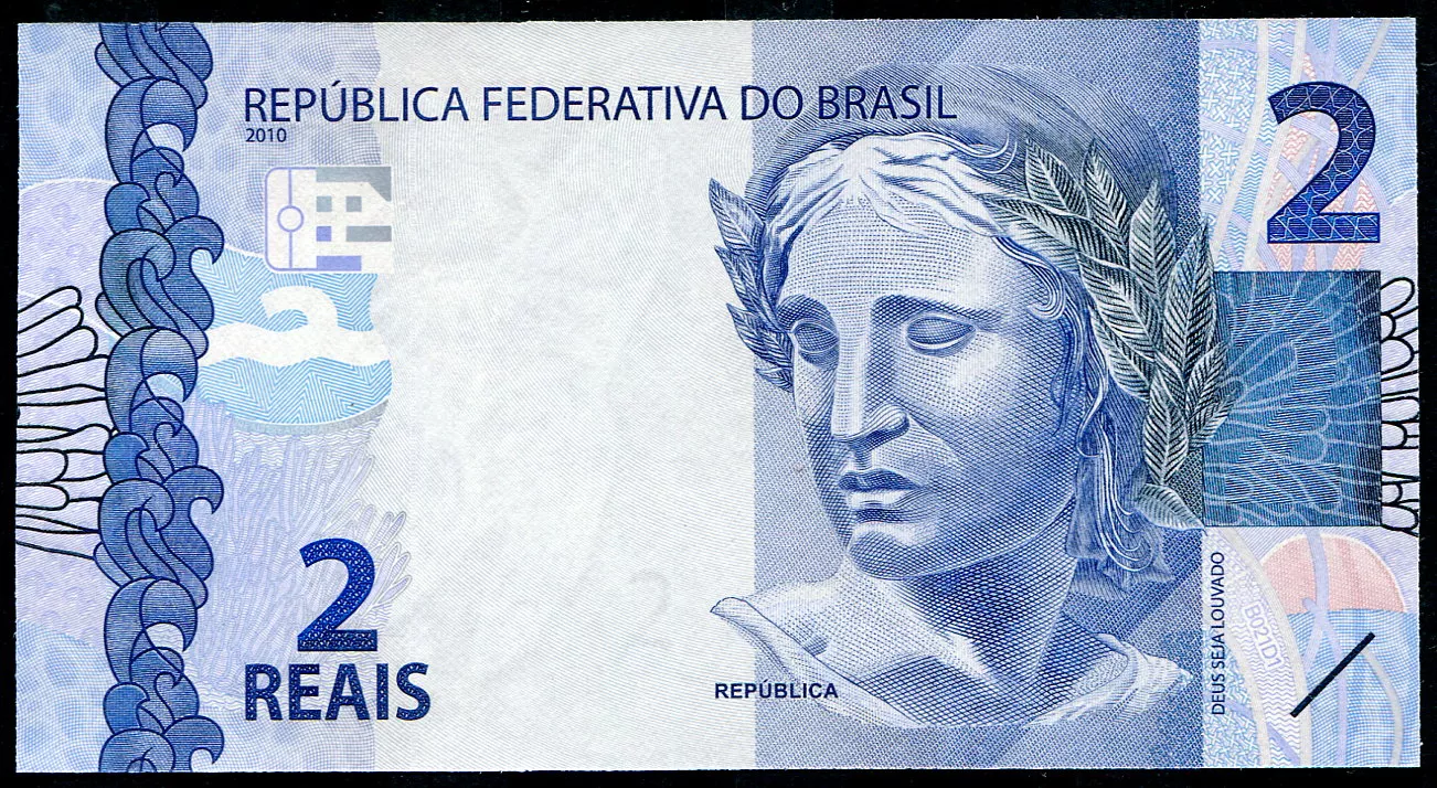 Brazil (P 252 f) 2 Reais (2023) - UNC Brazílie (P 252 f) 2 Reais (2023) - UNC