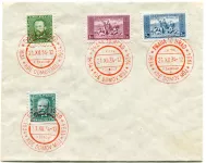 Czechoslovakia - cover - incl. stamp "Where is my home"; PRAGUE 10 Castle; J. K. Tyl, F. Škroup a,b,c,d