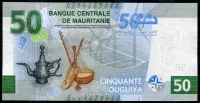 Mauritania (P 29c) 50 OUGIYA banknote (2023) - UNC Mauretánie (P 29c) 50 OUGIYA (2023) - UNC pamětní