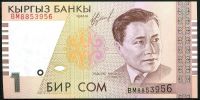 Kyrgyzstan (P15) - 1 Som (1999) - UNC | BM series, BN series