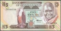Zambie - (P 25d) 5 Kwacha (1986) - UNC